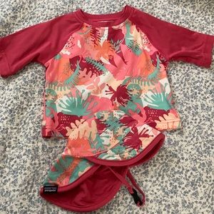 Patagonia swim shirt and matching hat